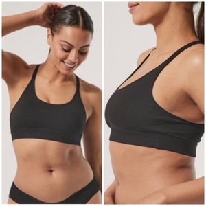 Pact Black Modern Racerback Bra
